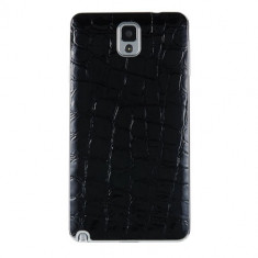 Husa piele AnyMode pentru Samsung Galaxy Note 3, model Croco, neagra, Blister, Originala - Transport gratuit foto