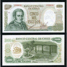 !!! CHILE - 5.000 ESCUDOS (1967-1975) - P 147b - UNC foto