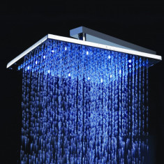 MSC2093 CAP DE DUS PATRAT 30X30 CM CU LED-uri TERMOSENSIBILE DESIGN MODERN PENTRU BAIE ANTICALCAR foto