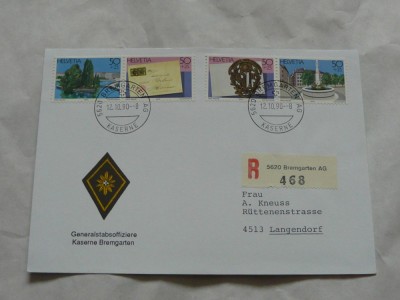 ELVETIA 1990 PLIC ,TIMBRE SERIE COMPLETA MINR. 1427-1430 foto