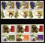 2010 - Viticultura, emisiune comuna Romania - Cipru, streifuri cu tabs diferit