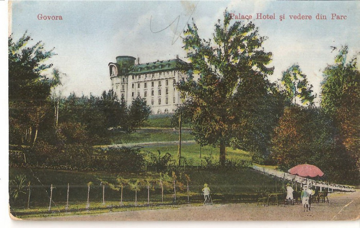 CPI (B4768) GOVORA. HOTEL PALACE SI VEDERE DIN PARC, NECIRCULATA, EDITURA SOCEC