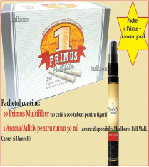 10 cutii tuburi PRIMUS CU CARBON ACTIV + 1 AROMA PENTRU TUTUN 30 ML foto