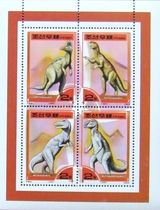 KOREEA 2000 - DINOZAURI, 4 VALORI IN M/SH NEOBLITERATA - C 061