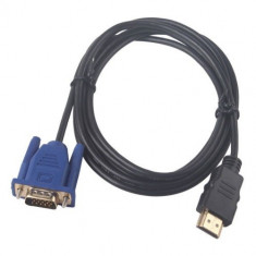 Cablu video VGA HDMI ( sau DVI la HDMI sau HDMI la HDMI ), contacte aurite, 1.8 Metri , nou , sigilat ! foto