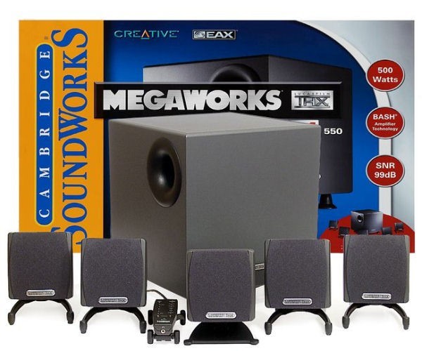 AUDIO SISTEM 5.1 CREATIVE THX 550 Cambridge Megaworks 500W MADE IN USA ...