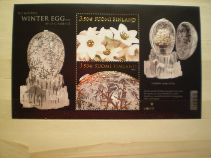 FINLANDA - 2005 - BLOCK NESTAMPILAT - THE IMPERIAL WINTER EGG .