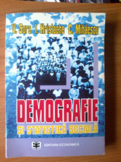 n4 Demografie si statistica sociala - V. Sora , I. Hristache. C. Mihaescu foto