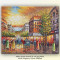 Parisul vechi - bulevard animat (1) - ulei in cutit 60x50cm