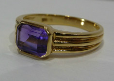 Inel aur 18k cu Amethyst foto