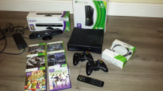 Consola Xbox 360 Slim 4Gb cu sensor Kinect+ 6 Jocuri Originale + Accesorii + Telecomanda foto