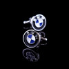 Butoni tema auto BMW metalici + ambalaj cadou, Inox