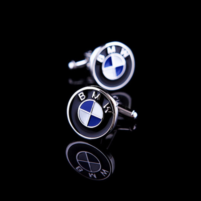 Butoni tema auto BMW metalici + ambalaj cadou