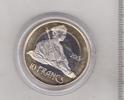 bnk mnd Antilele Franceze - La Desirade - 10 Franci 2015 unc , bimetal foto