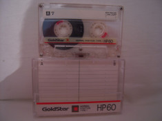 Vand caseta audio Goldstar HP-60,originala,raritate! foto