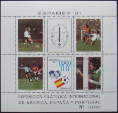 ARGENTINA 1981 - FOTBAL 4 VALORI SI 2 VIGNETE IN M/SH , NEOBLITERATE - E2574 foto