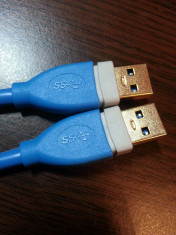 Cablu USB 3.0 la USB 3.0 HAMA, lungime 1,8 m, Super Speed 5Gb/sec, Nou, Nefolosit, la cutie - LIVRARE GRATUITA LA PLATA IN AVANS! foto