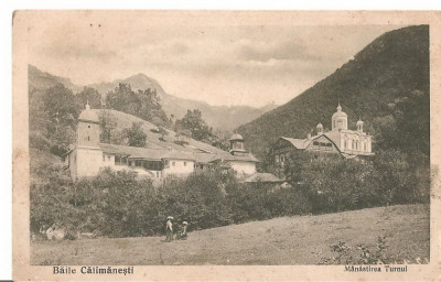 CPI (B4782) BAILE CALIMANESTI, MANASTIREA TURNUL, EDITURA LIBRARIEI SCOALELOR - PASCU ANASTASIU, RAMNICU VALCEA, SCRISA SI NECIRCULATA, DATATA: 1924 foto