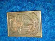 PLACHETA STEMA TIRGU-MURES BRONZ foto