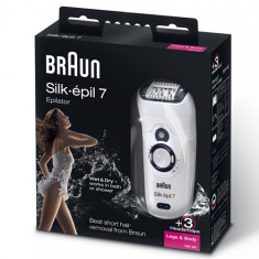 braun epilator + 3 capete (rezerve incluse) seria 7 (silk epil 7) pt corp si piciare, produs original made in germania nou la cutie exact ca in poze foto