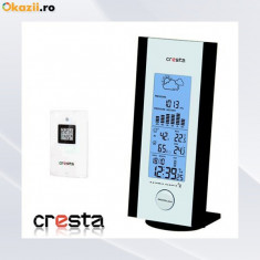 Statie Meteo Apartament CRESTA DTX250 Cu Senzor Wireless de Exterior | Temperatura, Umiditatea si Presiunea Atmosferica | Factura, Garantie 12 Luni! foto