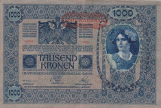 AUSTRIA 1.000 kronen 1902 VF+!!! foto