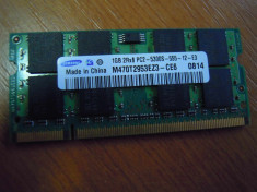 Memorie Ram SODIMM Laptop 1 GB 667 Mhz Samsung ddr2 pc2- 5300s m470t2953ez3- ce6 Perfect functionala! Transport Gratuit! foto