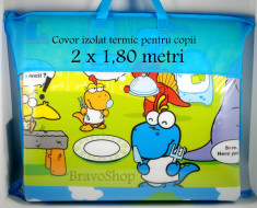 Covor izolat termic pentru copii - (2 x 1,8 metri) - Educativ si usor de transportat! foto