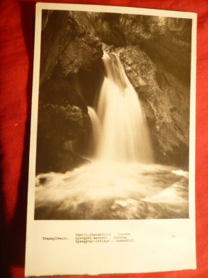 Ilustrata Muntii Gurghiului - cascada , interbelica foto