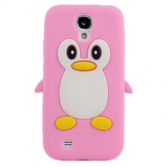 Husa silicon pinguin Samsung Galaxy S4 i9500 i9505 + folie ecran