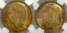 Romania 10 Lei 1930 Paris MS 63 NGC - SUPERBA !-Piesa de colectie ! foto