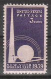 SUA - 1939, SCOTT 853, nestampilat, MNH