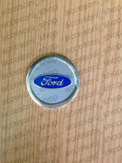 Emblema capac roata FORD ARGINTIU 60 mm foto