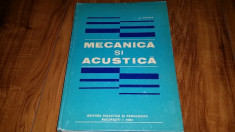 MECANICA SI ACUSTICA-A HRISTEV 1982 foto