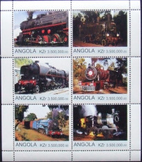 ANGOLA 2000 - LOCOMOTIVE, 1 M/SH NEOBLITERATA, POSTA PRIVATA - PP 241 foto