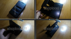 Husa Samsung Galaxy S2 I9100 I9105 PLUS S VIEW cu stand magnetica neagra negru Bonus Folie **LIVRARE GRATUITA !!! foto