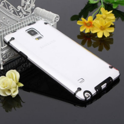 Husa plastic transparenta bumper Samsung Galaxy Note 4 N910 + folie ecran foto