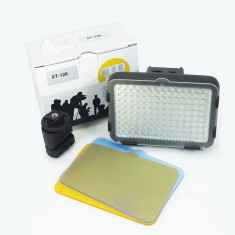 Lampa foto video, lampa led Pro XT-126 Cu 3 fete interschimbabile tip CN-126 HD-126 se alimenteaza doar cu acumulatori Sony NP-F550, F750, F970. foto