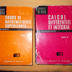 CURS DE MATEMATICI SUPERIOARE - V SMIRNOV VOLUMUL 1 + 2 ,AMBELE FRANCEZA !