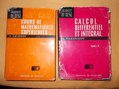 CURS DE MATEMATICI SUPERIOARE - V SMIRNOV VOLUMUL 1 + 2 ,AMBELE FRANCEZA ! foto