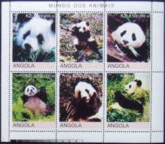 ANGOLA 2000 - URSI PANDA, 1 M/SH NEOBLITERATA, POSTA PRIVATA - PP 248 foto
