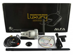 Ultima Versiune Alfa Luxury AWUS036H V5 2W Chipset Realtek 3070 Doua Antene Omnidirectionale 2dbi + 8DBI + UN CADOU SURPRIZA ! foto