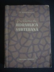 TH. GOLDFRACHT - PROBLEME DE HIDRAULICA SUBTERANA foto