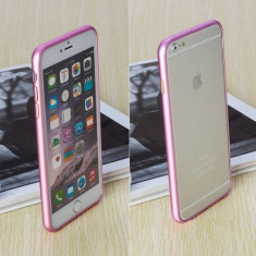 Bumper aluminiu roz Iphone 6 Plus 5.5" + folie protectie ecran + expediere gratuita Posta