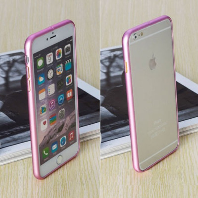 Bumper aluminiu roz Iphone 6 Plus 5.5&amp;quot; + folie protectie ecran + expediere gratuita Posta foto