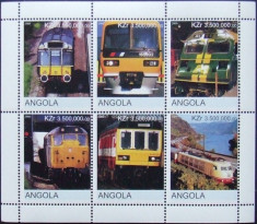 ANGOLA 2000 - LOCOMOTIVE, 1 M/SH NEOBLITERATA, POSTA PRIVATA - PP 243 foto