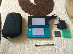 Nintendo 3DS + HUSA NOUA LOGIC3 + JOC Sonic Rush + stilou + incarcator Stare BUNA! foto