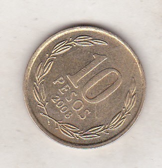 bnk mnd Chile 10 pesos 2008