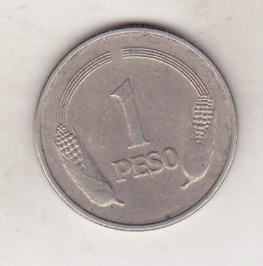 bnk mnd Columbia 1 peso 1977 foto