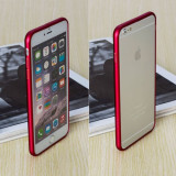 Bumper aluminiu roz Iphone 6 Plus 5.5&quot; + folie protectie ecran + expediere gratuita Posta, Rosu